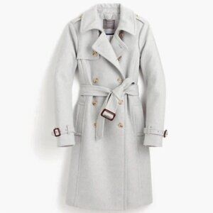 J. CREW Icon Trench in Wool Cashmere, Size 4